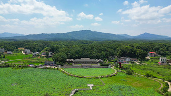 航拍湖南双峰县曾国藩故居