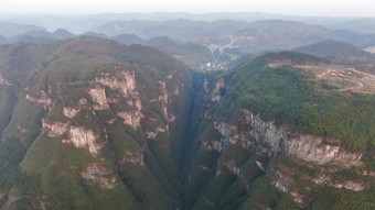 航拍湖南湘西地质公园