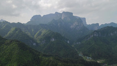 航拍湖南张家界天门山风光