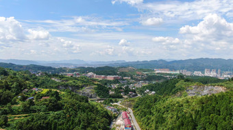 航拍湖南张家界巍峨大山