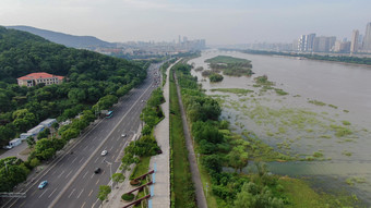 航拍湖南长沙建设长沙风光