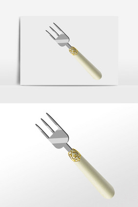 就餐餐具叉子插画