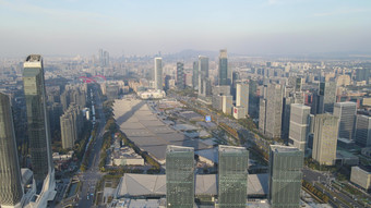 航拍江苏南京国际博览中心