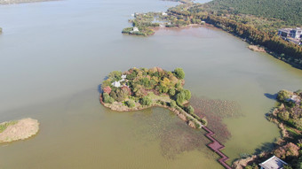 航拍江苏徐州云龙湖5A景区