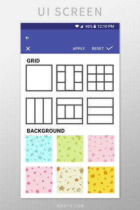 背景选择移动界面UI矢量素材