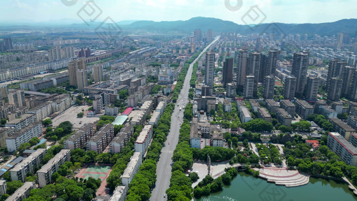 航拍江西新余西湖公园图片-包图网企业站