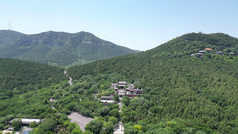 航拍山东济南千佛山风景区