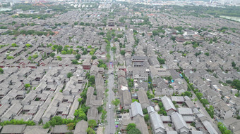 航拍山东聊城东昌湖景区