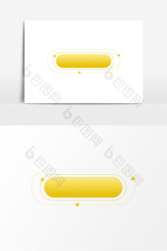 黄色动感电商科技边框元素图片
