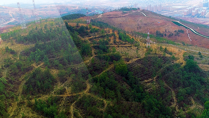 航拍哀牢山风景超清视频素材