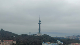 航拍山东<strong>青岛</strong>中山公园<strong>青岛</strong>电视塔