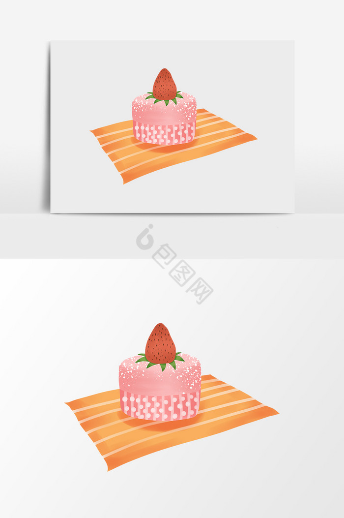 餐布草莓蛋糕小图片