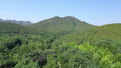 航拍山东潍坊青州云门山风景区