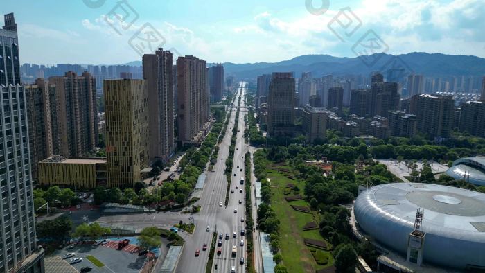 航拍新余城市风光新余大景图片-包图网企业站