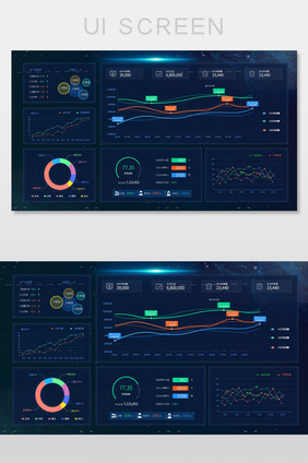 大数据可视化科技UI网页界面