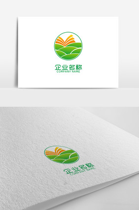 大气绿色农业行业logo设计