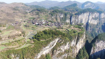 湖南湘西矮寨奇观5A景区航拍