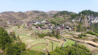 湖南湘西矮寨奇观5A景区航拍