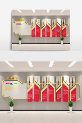 创意个性金属企业文化墙模型