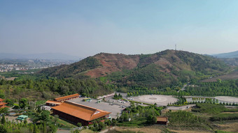 云南弥勒锦屏山景区航拍