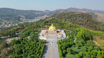 云南弥勒锦屏山景区航拍