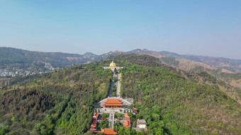 云南弥勒锦屏山景区航拍