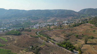 云南弥勒锦屏山景区航拍