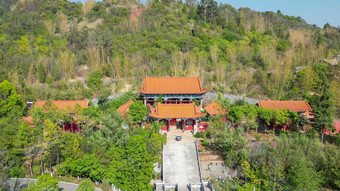 云南弥勒锦屏山景区航拍