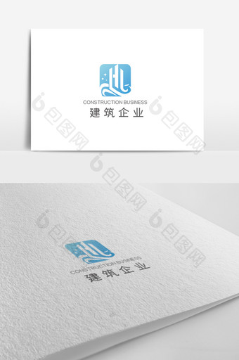 大气时尚高端建筑公司logo设计模板图片