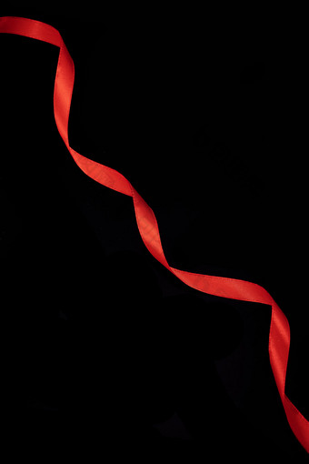 红丝带造型创意黑色图片