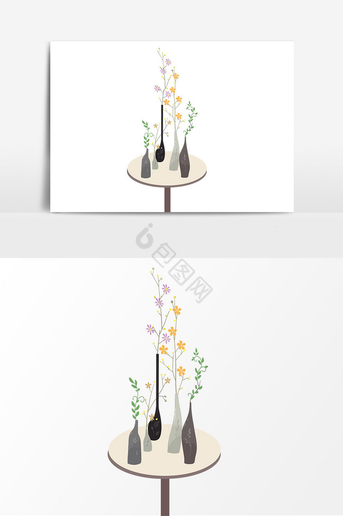 花瓶桌子装饰图片