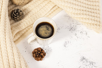咖啡创意秋季<strong>温暖</strong>亮调星光素材
