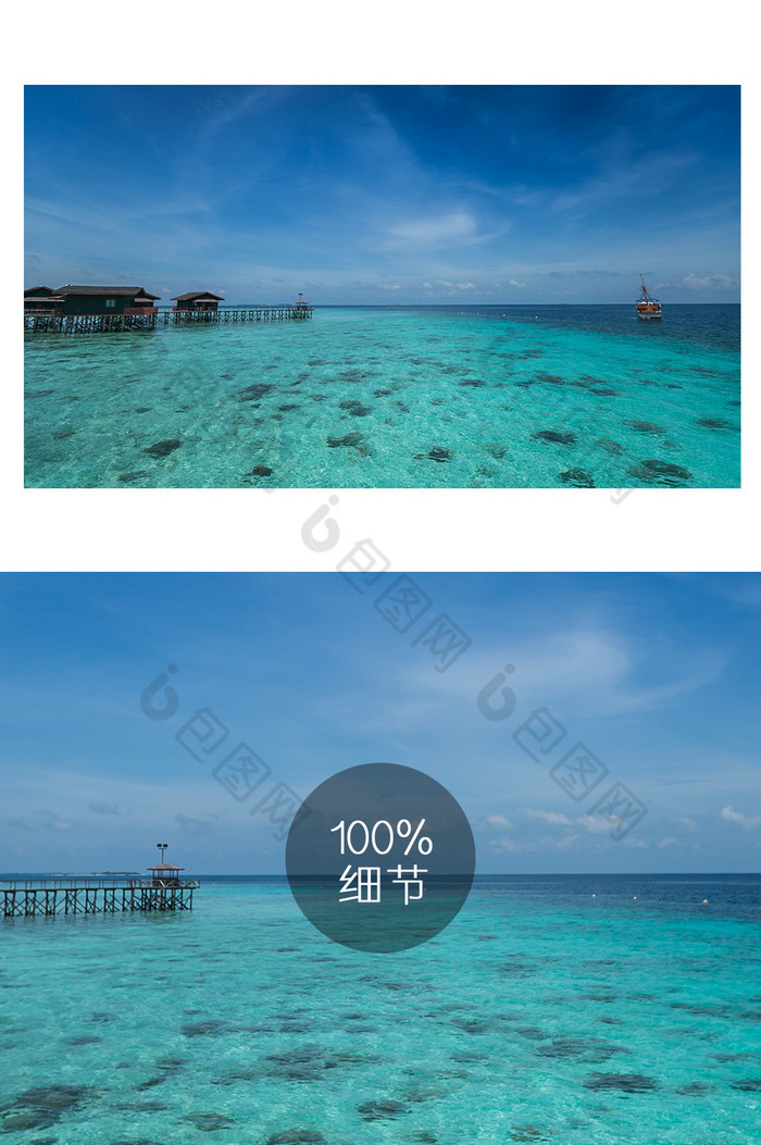 马来西亚仙本那邦邦岛海岛风光摄影图片图片