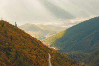 西藏林芝秋韵光影交织的壮丽<strong>画卷</strong>