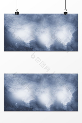 蓝色烟雾星空游戏海报背景图片