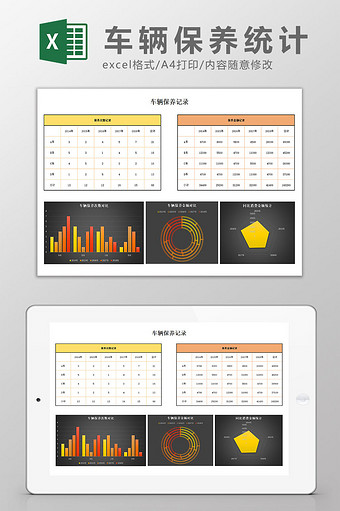 车辆保养统计excel模板图片