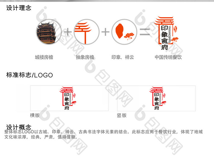 中国风餐饮美食logo设计
