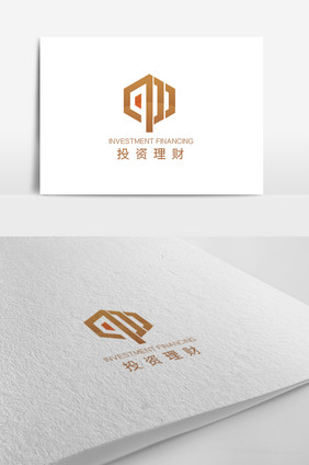 大气简约高端投资理财logo设计模板