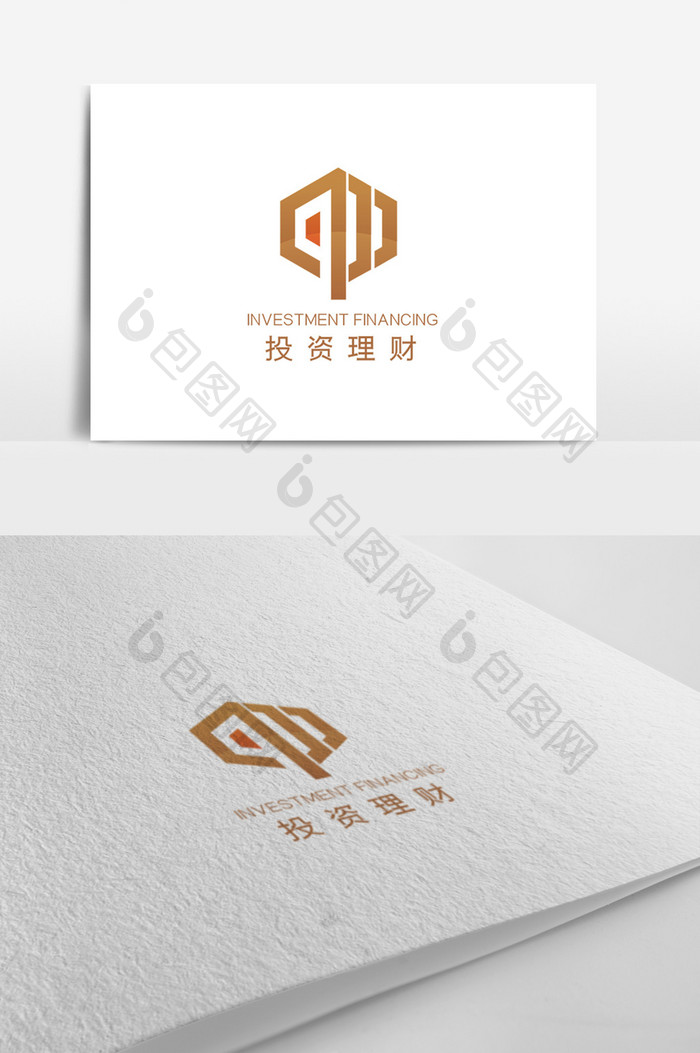 大气简约高端投资理财logo设计模板