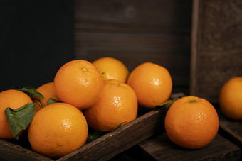 水果橙子暗调风格图片