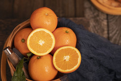 切开的橙子素材摄影图