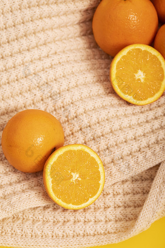 冬季水果<strong>橙</strong>子暖调背景图片