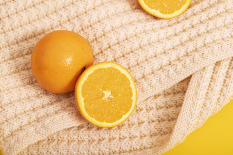 冬季水果<strong>橙子</strong>暖调背景素材