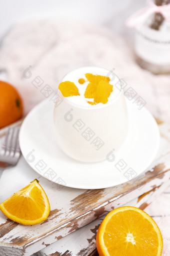 酸奶<strong>橙</strong>子夏日果饮素材