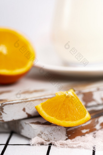 橙子水果早餐创意图片