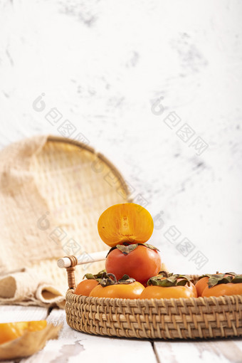 柿子水果工业风格图片