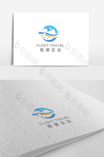 大气简约高端环球旅游logo设计模板图片