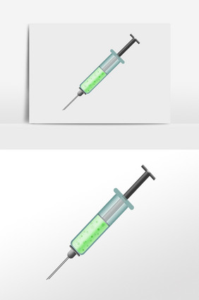 手绘公共医疗注射器插画