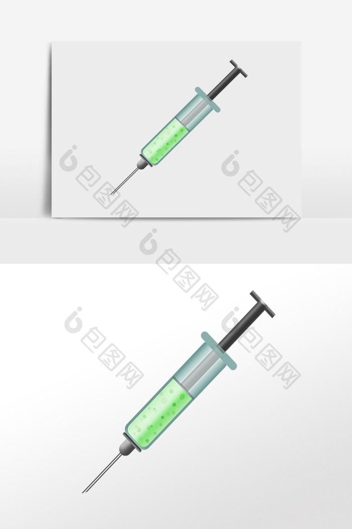 手绘公共医疗注射器插画