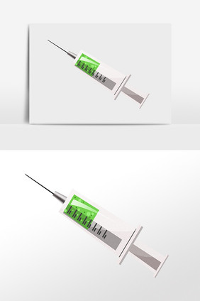 手绘公共医疗仪器针管插画